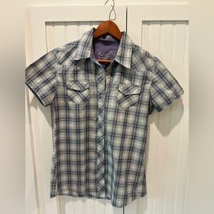 Kühl Plaid Button-Up camp shirt women's M